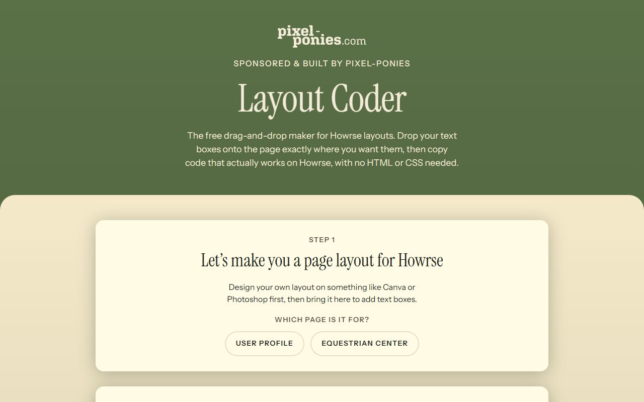 The Layout Coder home page